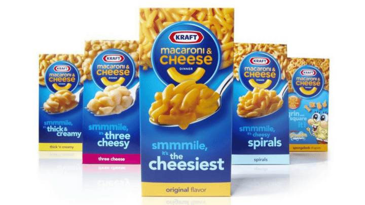 Kraft mac and cheese nutrition label